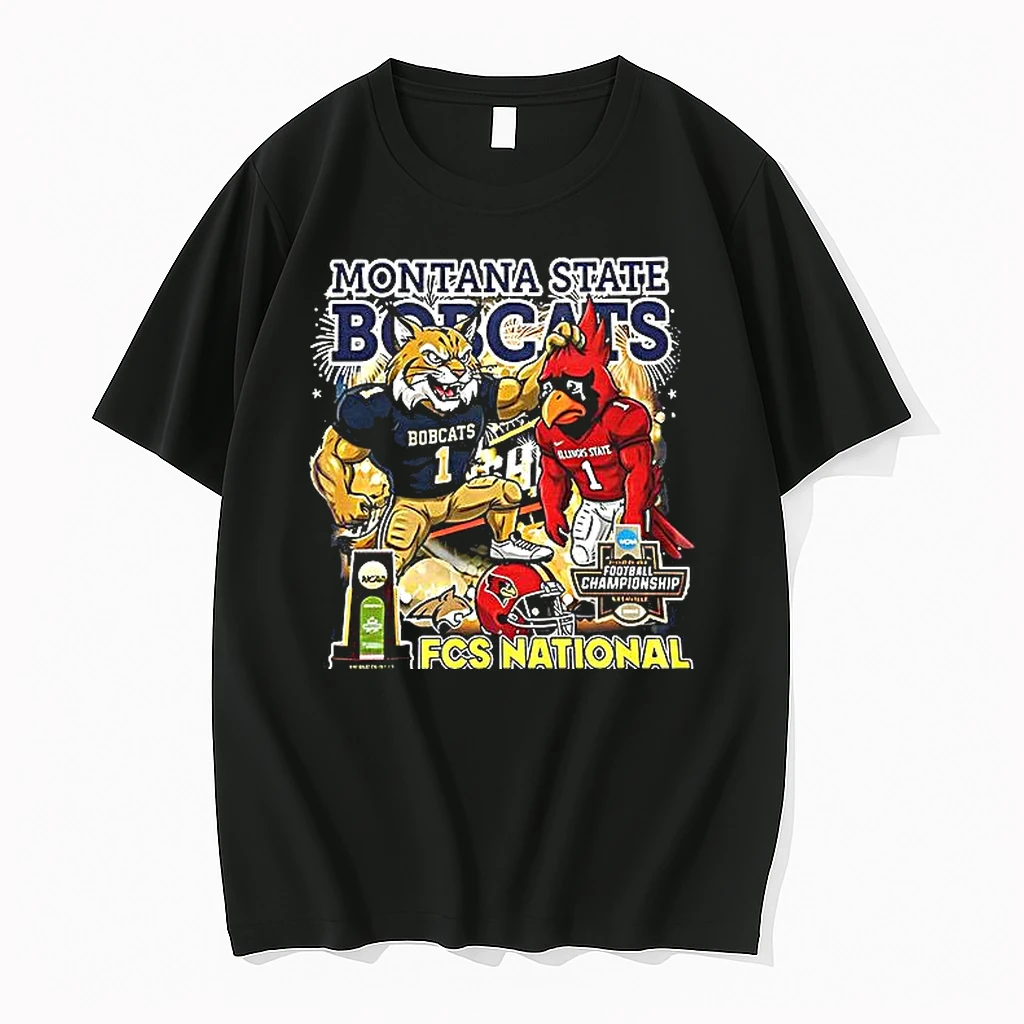 Montana State Bobcats Ncaa Football 2025 Fcs National Champions Firstbank Stadium Mascot Woman Shirts