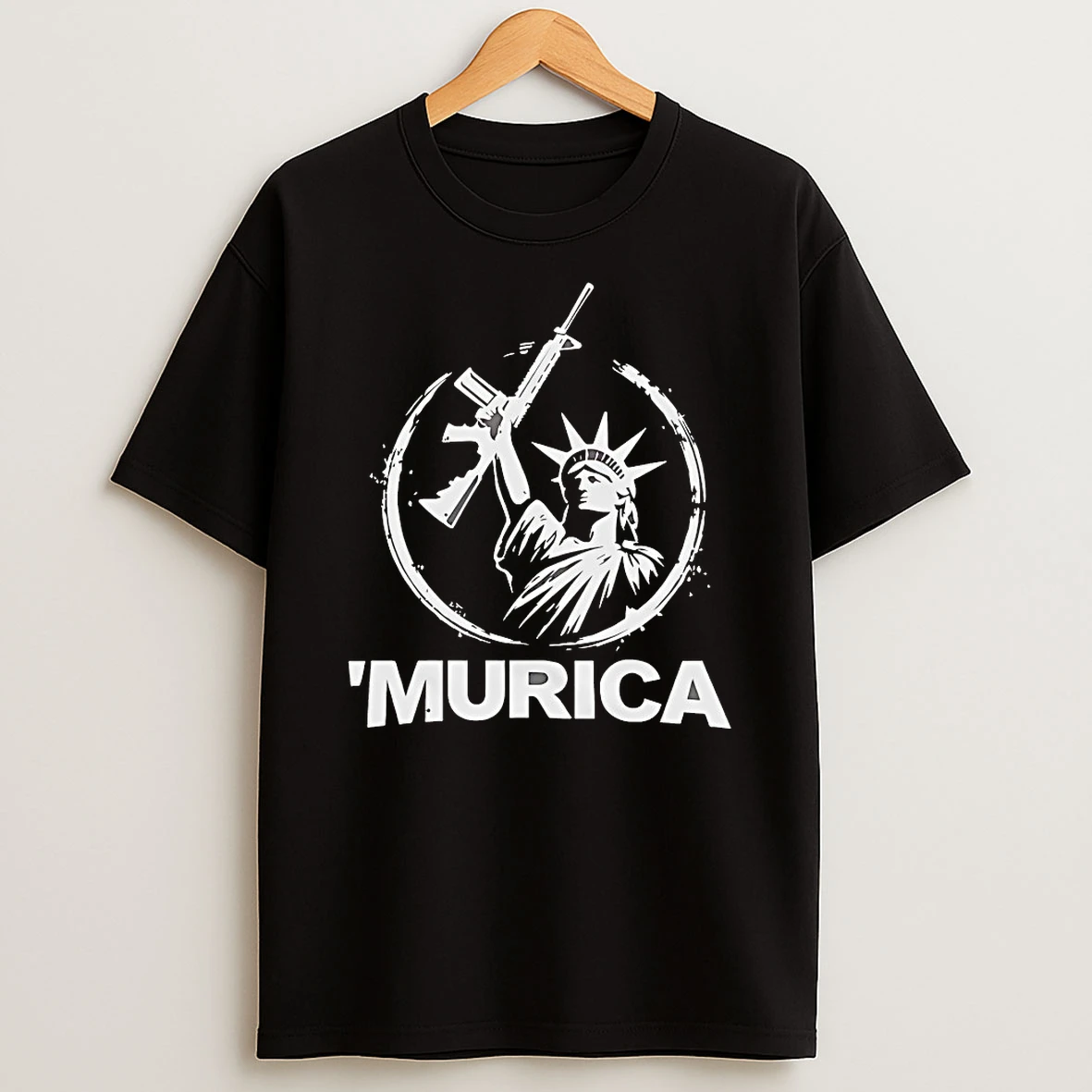 Murica Statue Of Liberty Holding A Gun Shirts