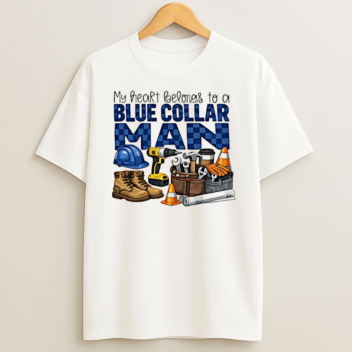 My Heart Belongs To A Blue Collar Man Shirts