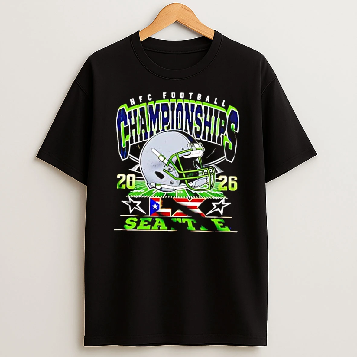 Nfc Football Championships 2026 Helmet Super Bowl Lx Seattle Shirts