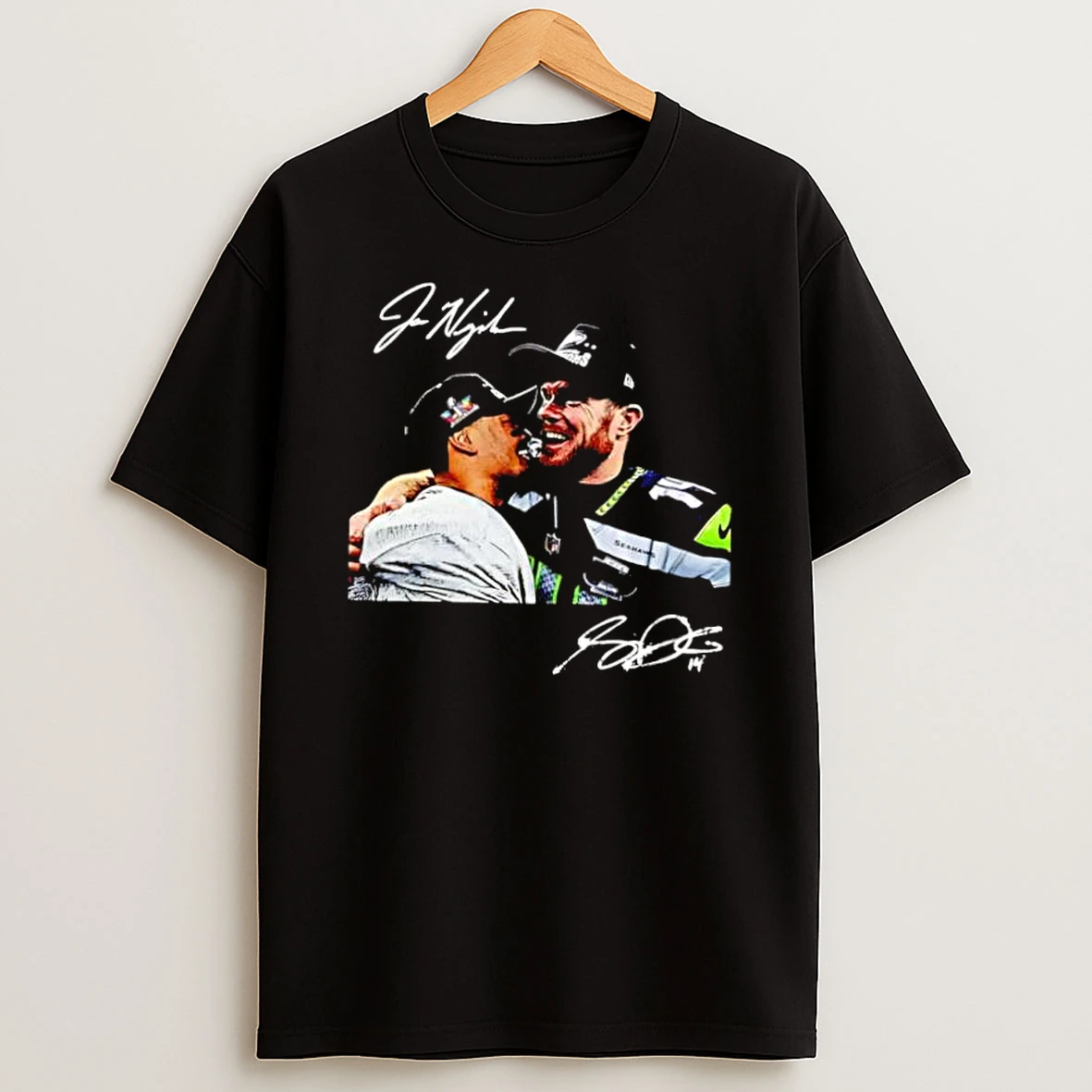 Nfl Players Hugging J J Watt Signature Seattle Seahawks Football Shirts