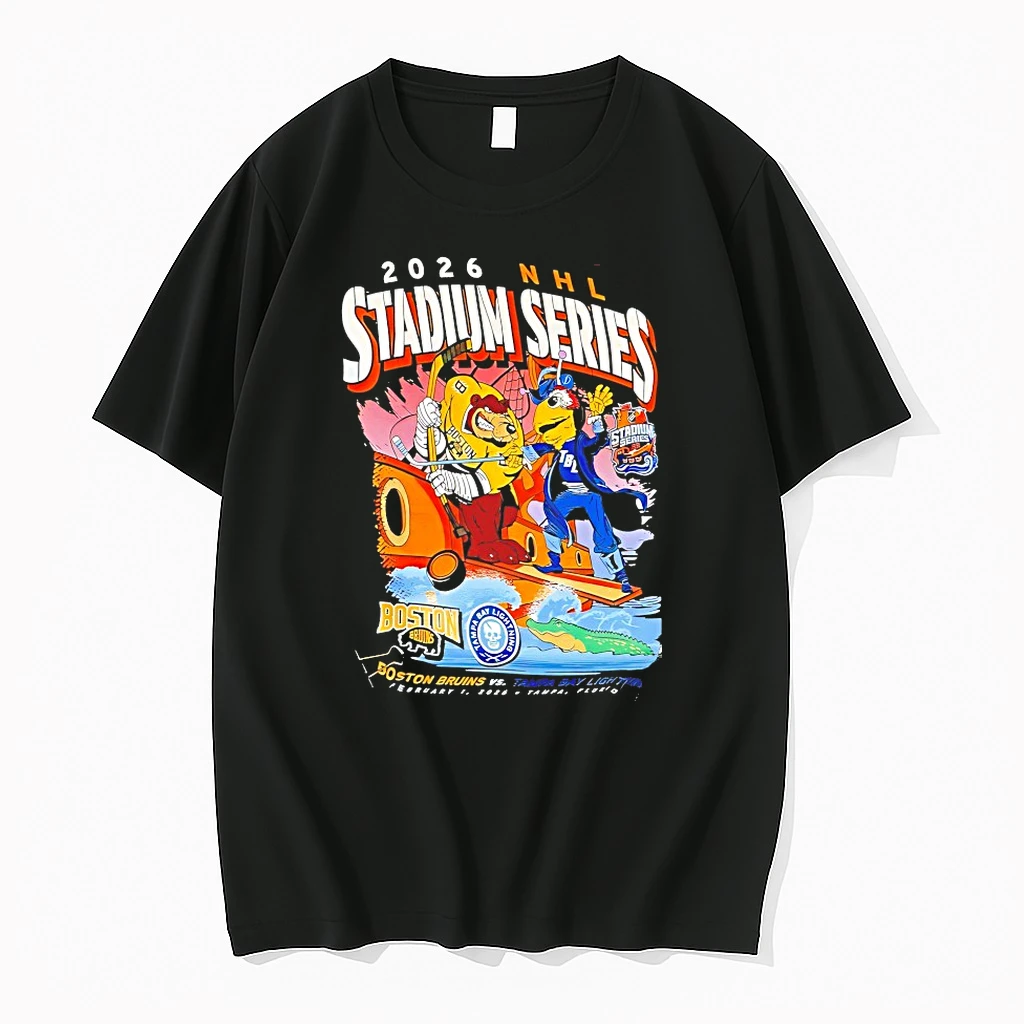 Nhl Stadium Series 2026 Boston Bruins Vs Tampa Bay Lightning Mascot Shirts