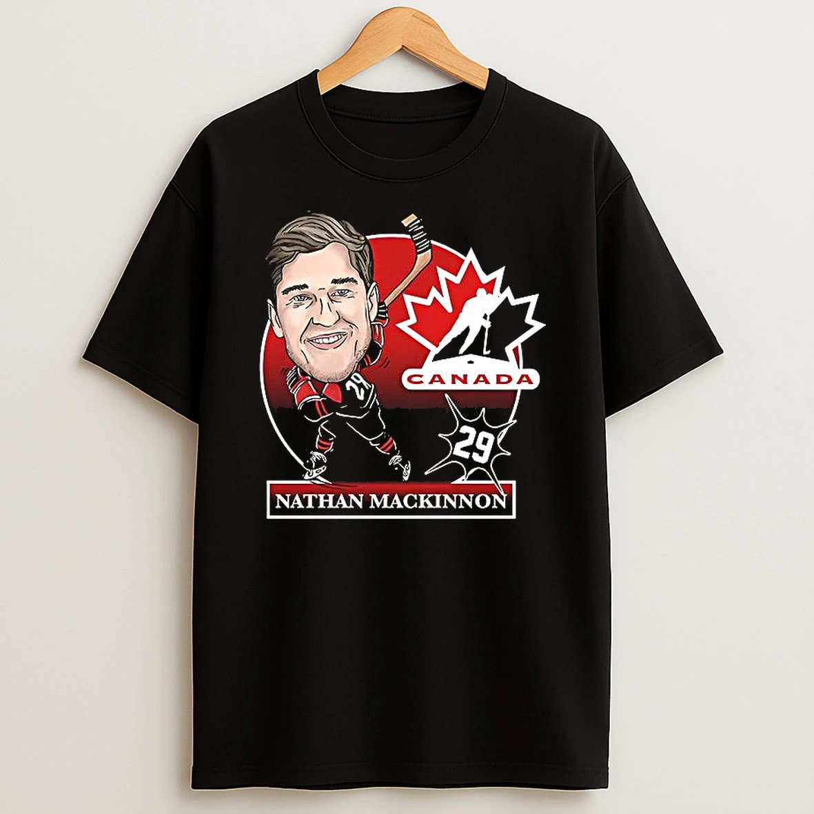Nathan Mackinnon Hockey Canada Caricature Woman Shirts