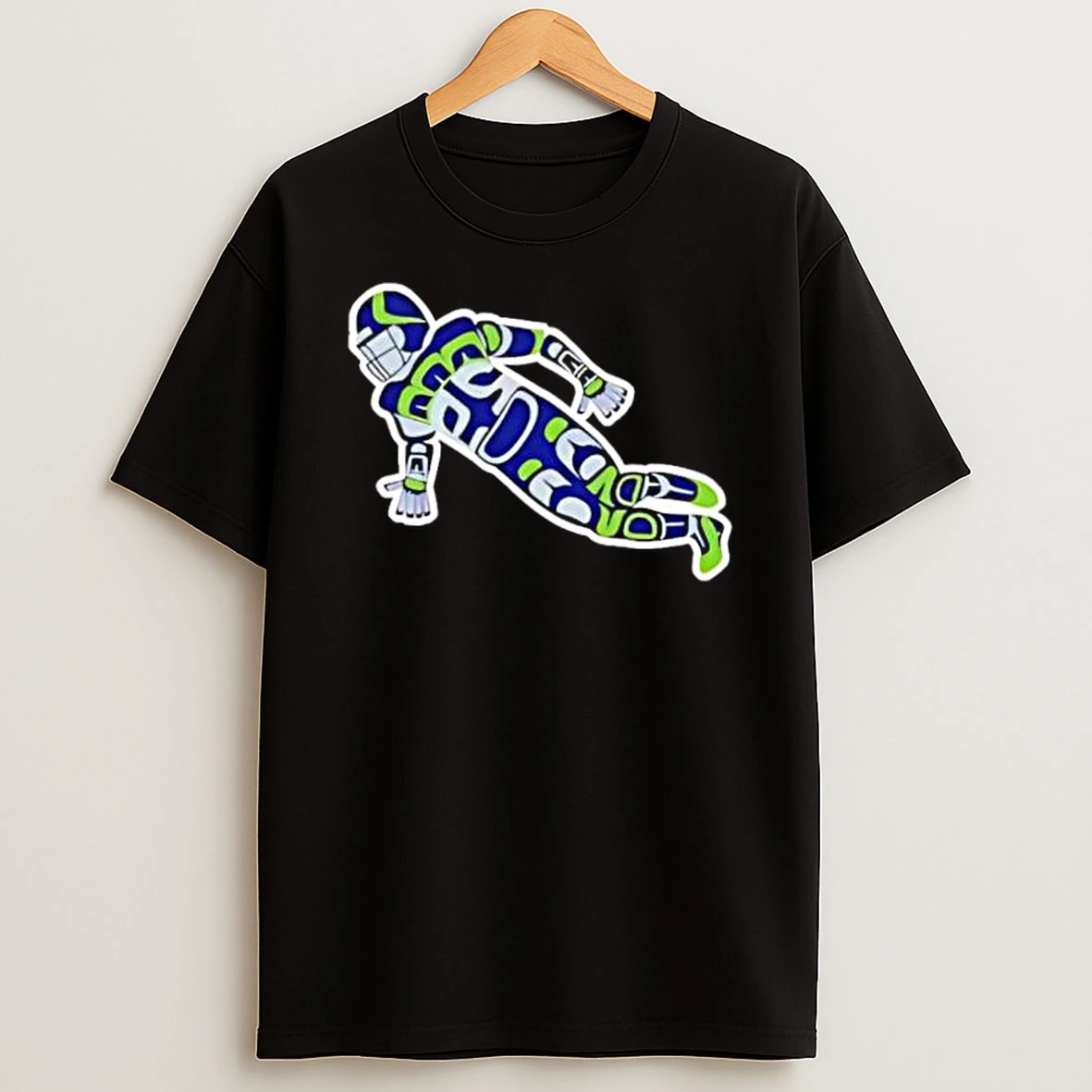 Native American Formline Art Football Player Action Pose Shirts