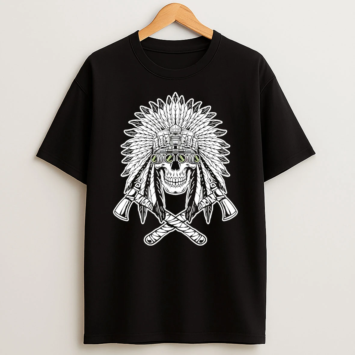 Native American Skull Shadow Scout Warrior Shirts