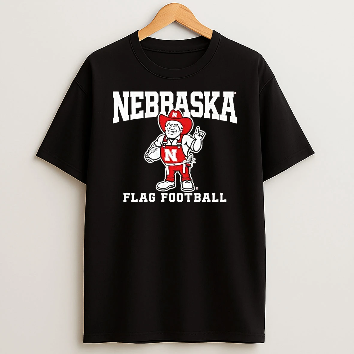 Nebraska Cornhuskers Football Flag Football Mascot Shirts