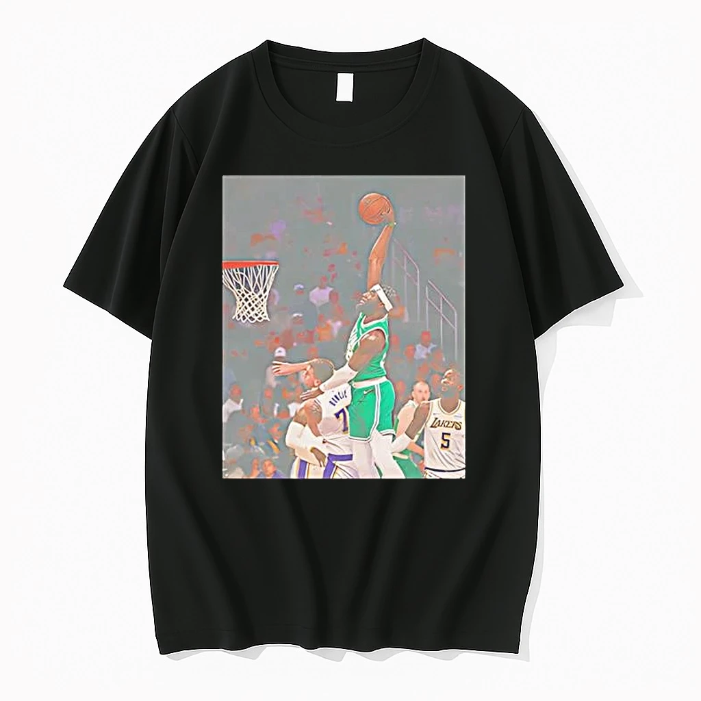 Neemias Queta Shown Dunking The Ball Boston Celtics Shirts