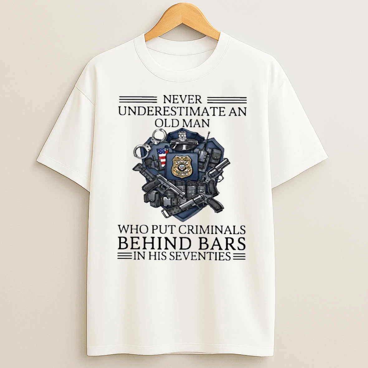 Never Underestimate An Old Man Who Put Criminals Behind Bars In His Seventies Shirts