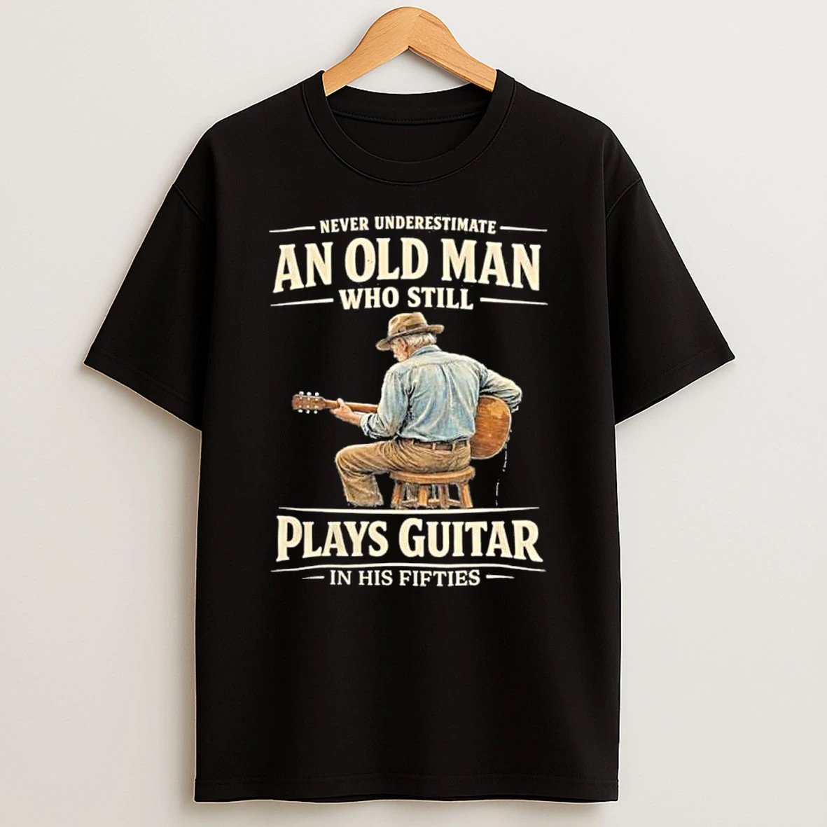 Never Underestimate An Old Man Who Still Plays Guitar In His Fifties Shirts