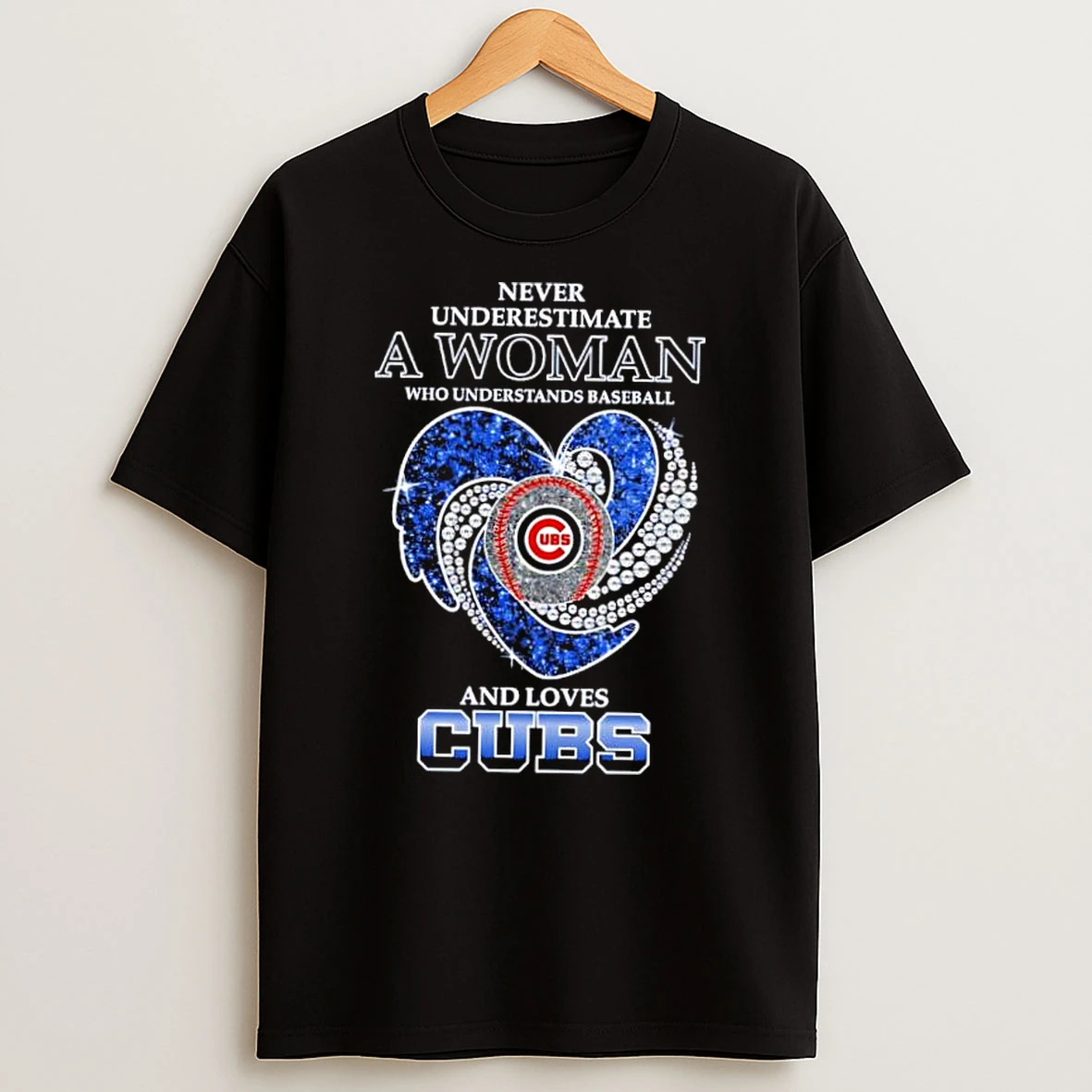Never Underestimate A Woman Who Understands Baseball And Loves Cubs Shirts