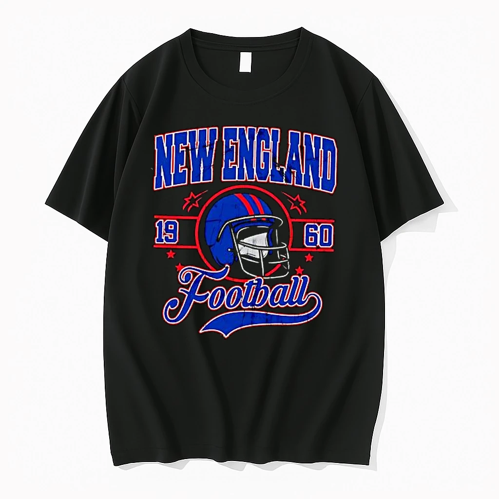 New England 1960 Football Distressed Helmet Retro Stars Shirts
