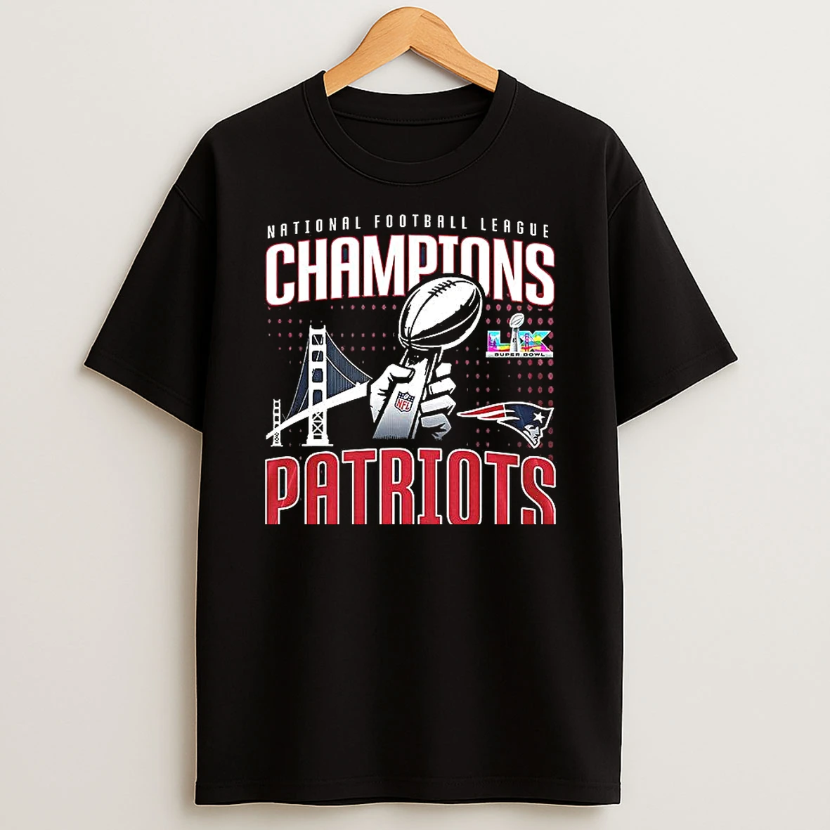 New England Patriots Special Super Bowl Lx Champions Trophy Silhouette Woman Shirts
