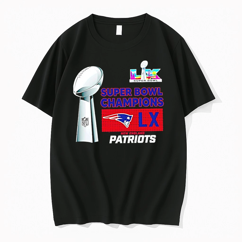 New England Patriots Super Bowl Lx 2026 Champions Trophy Shirts