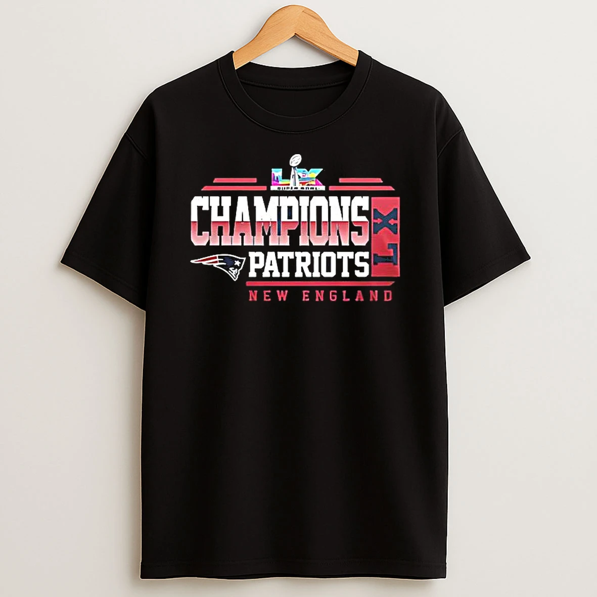 New England Patriots Super Bowl Lx Champions 2025 Logo Woman Shirts