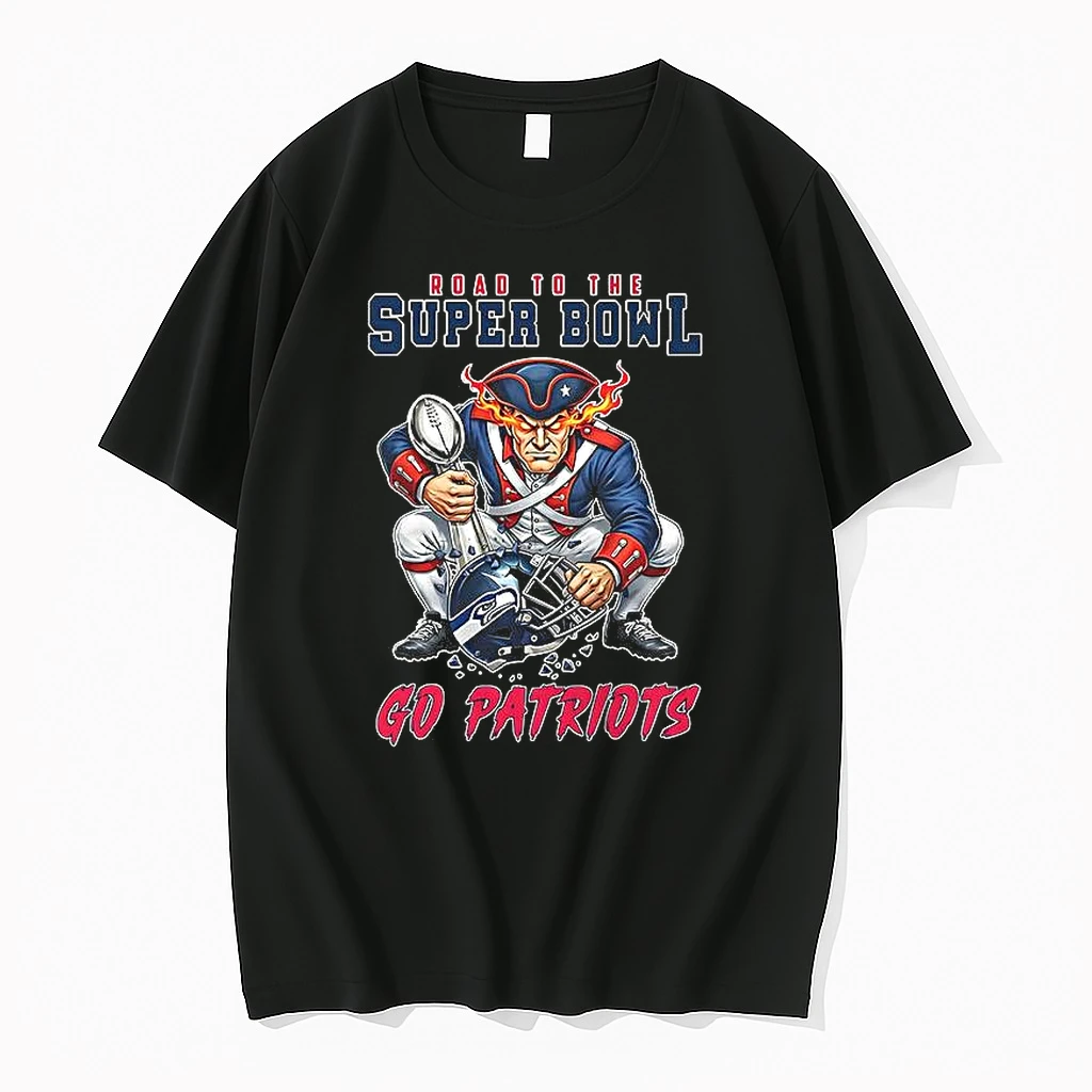 New England Patriots Beat Seattle Seahawks Road To The Super Bowl 2026 Go Patriots Woman Shirts