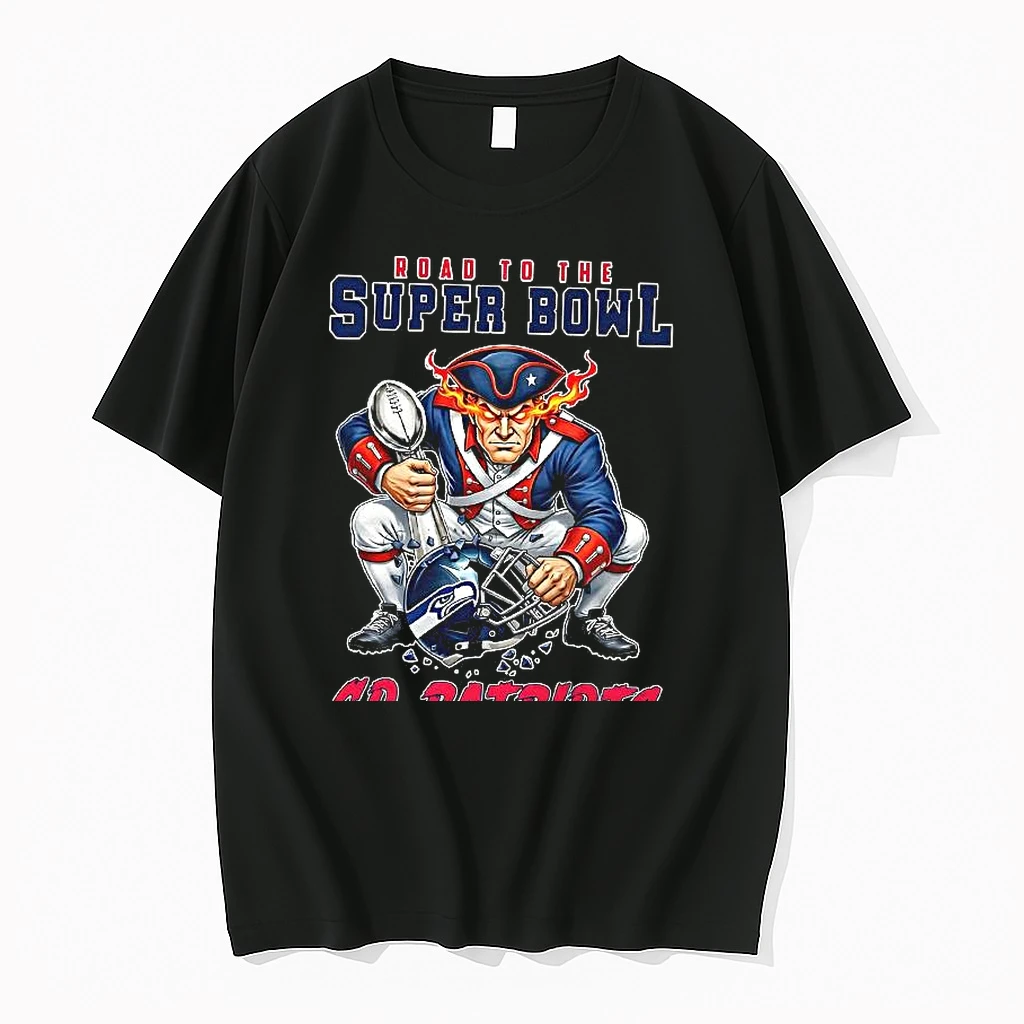 New England Patriots Road To The Super Bowl Lx Go Patriots Mascot Woman Shirts