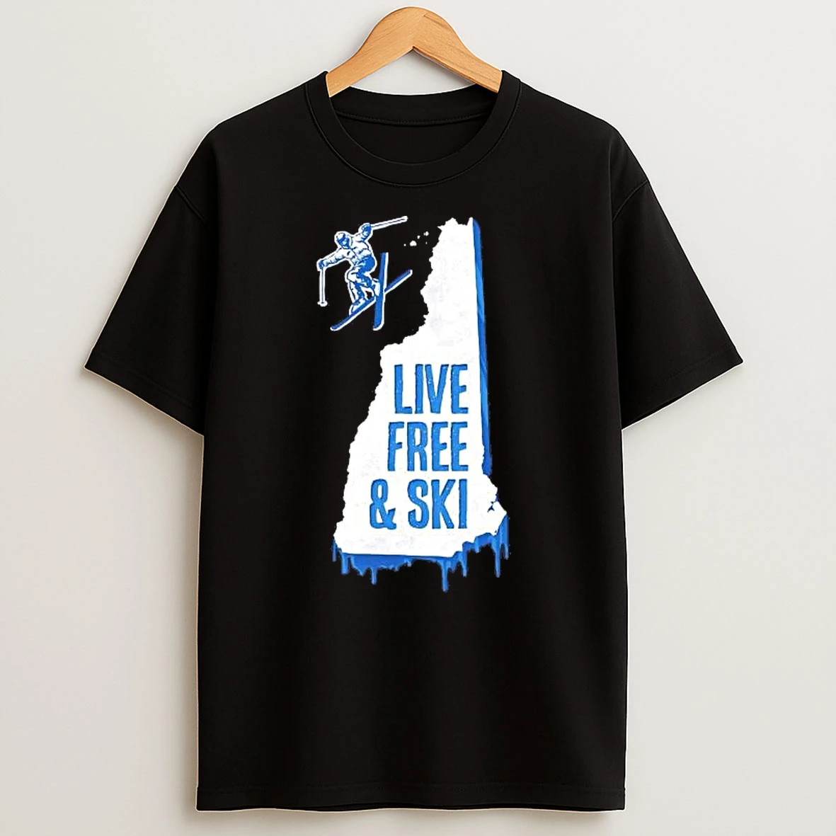 New Hampshire Live Free And Ski Shirts