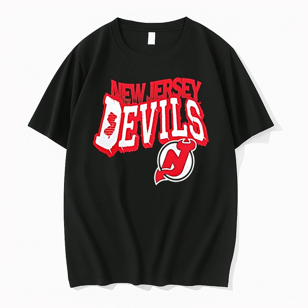 New Jersey Devils Red Brick State Map Nhl Hockey Team Shirts