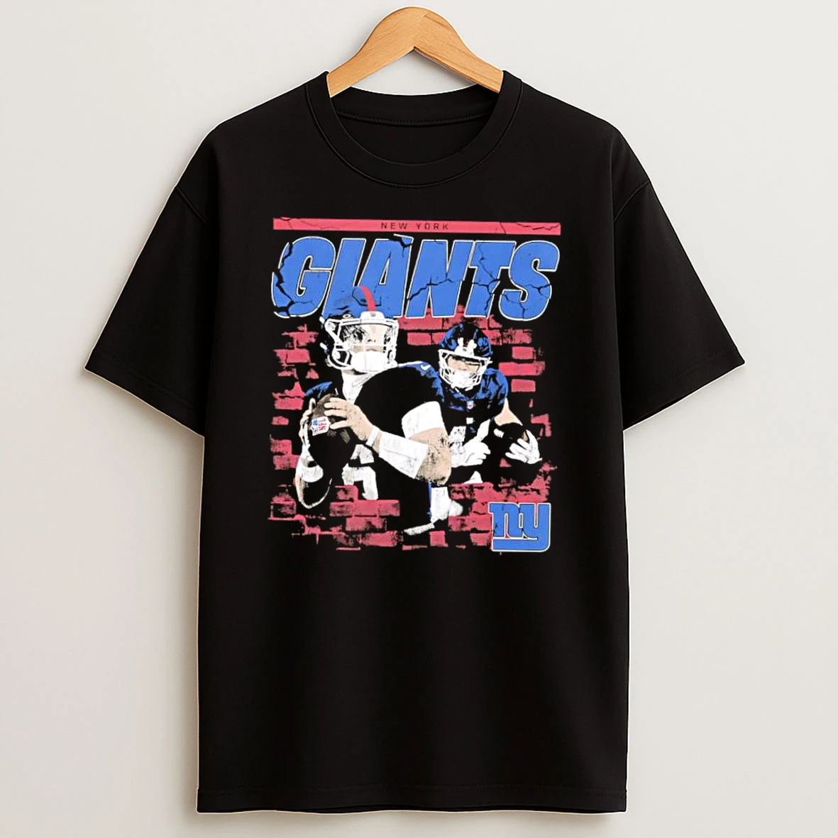 New York Giants Daniel Jones Tommy Devito Brick Wall Shirts