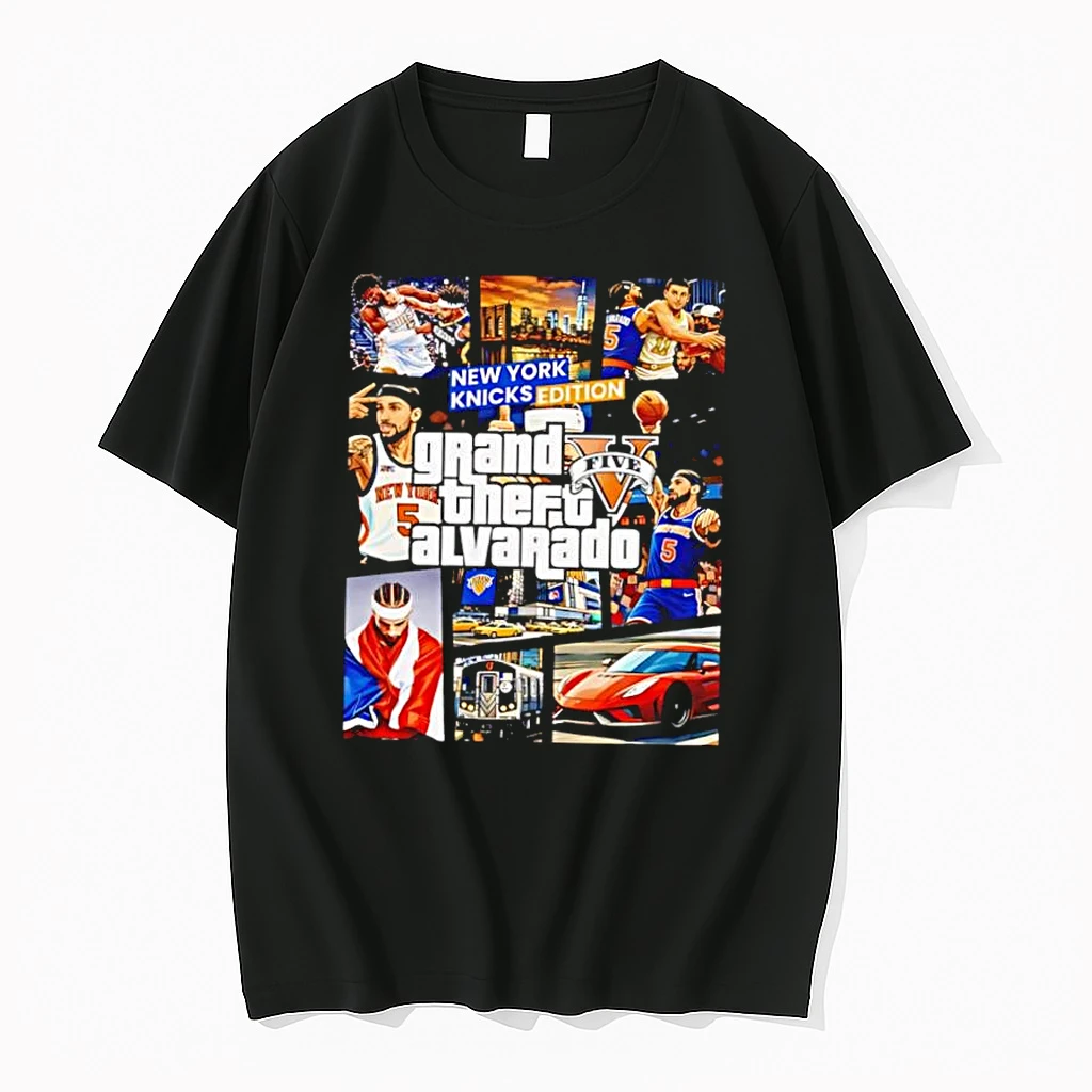 New York Knicks Grand Theft Alvarado Jose Alvarado Basketball Shirts
