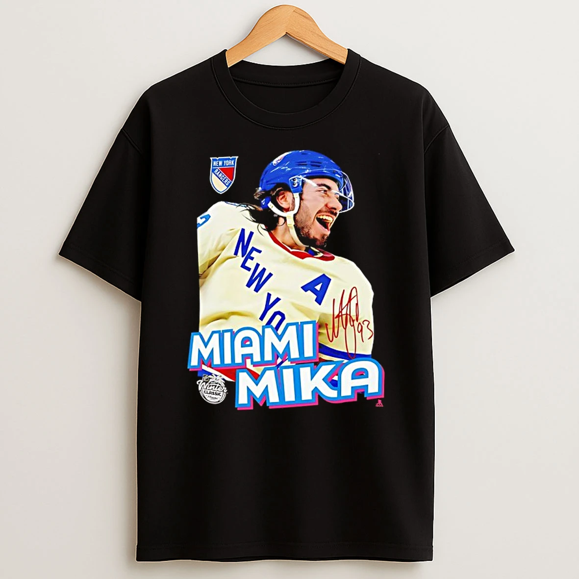 New York Rangers Mika Zibanejad Miami Mika Signature Shirts