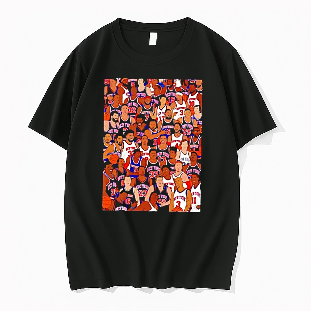 New York Basketball Players Collage Team Spirit Sports Graphic Shirts