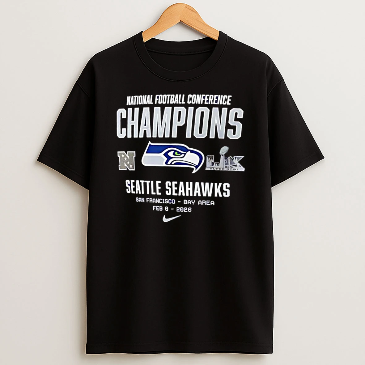 Nice National Football Conference Champions Seattle Seahawks San Francisco Bay Area 2026 Shirts