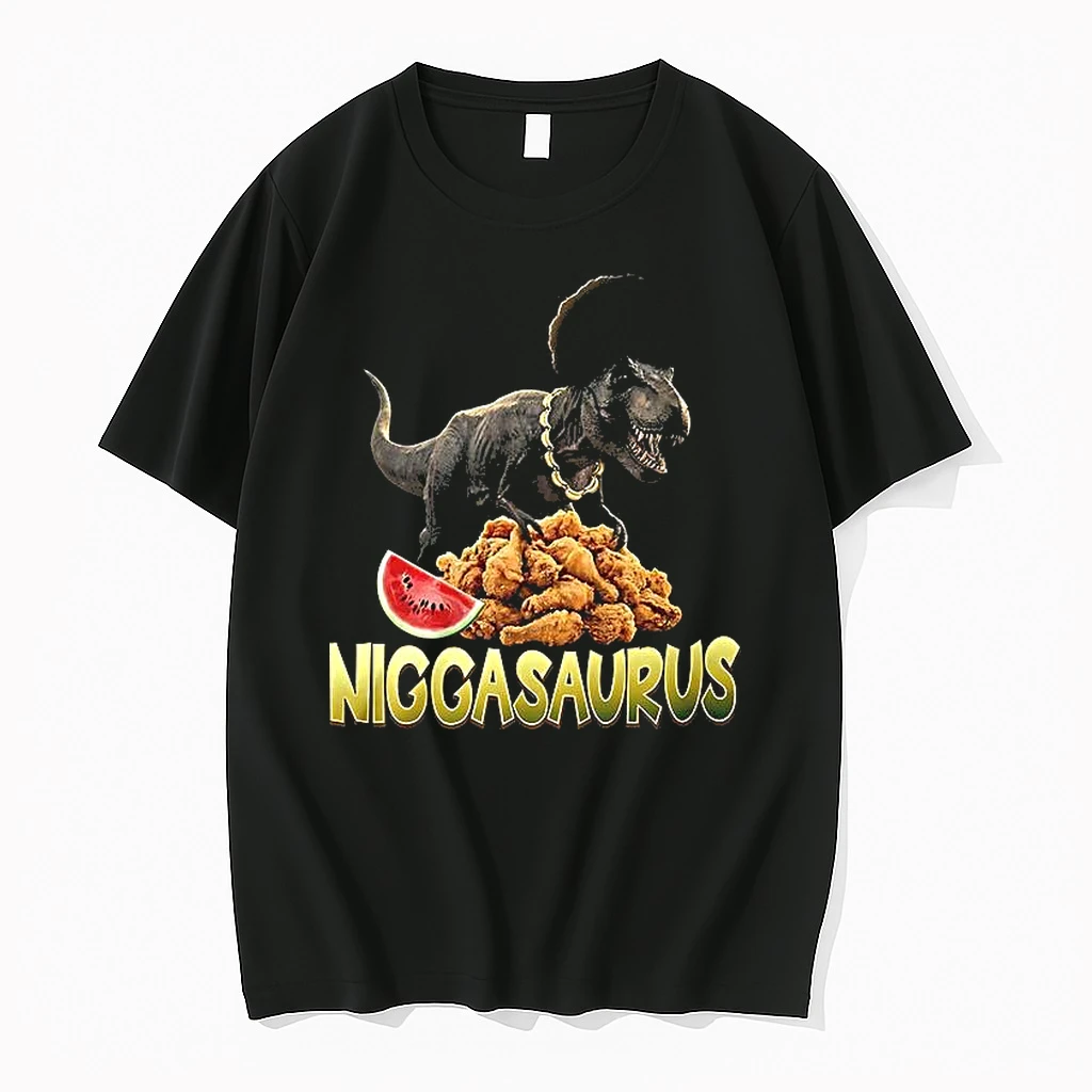 Niggasaurus Fried Chicken And Watermelon Meme Woman Shirts