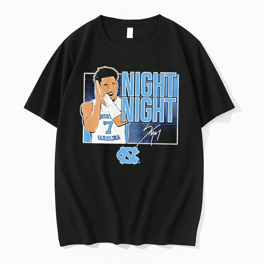 Night Night North Carolina Tar Heels Basketball Number 7 Player Shirts