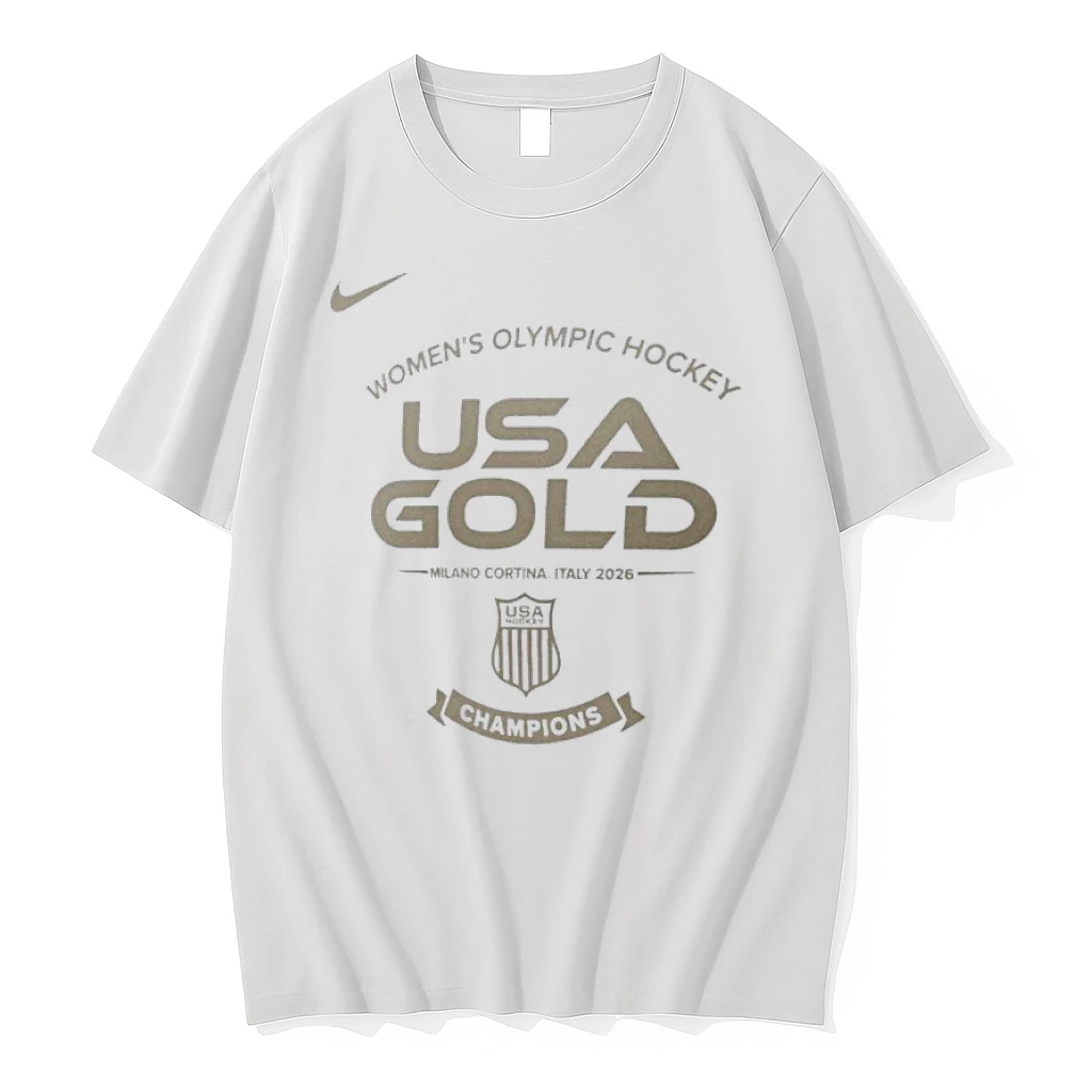 Nike Usa Gold Womens Olympics Hockey 2026 Champions Shirts