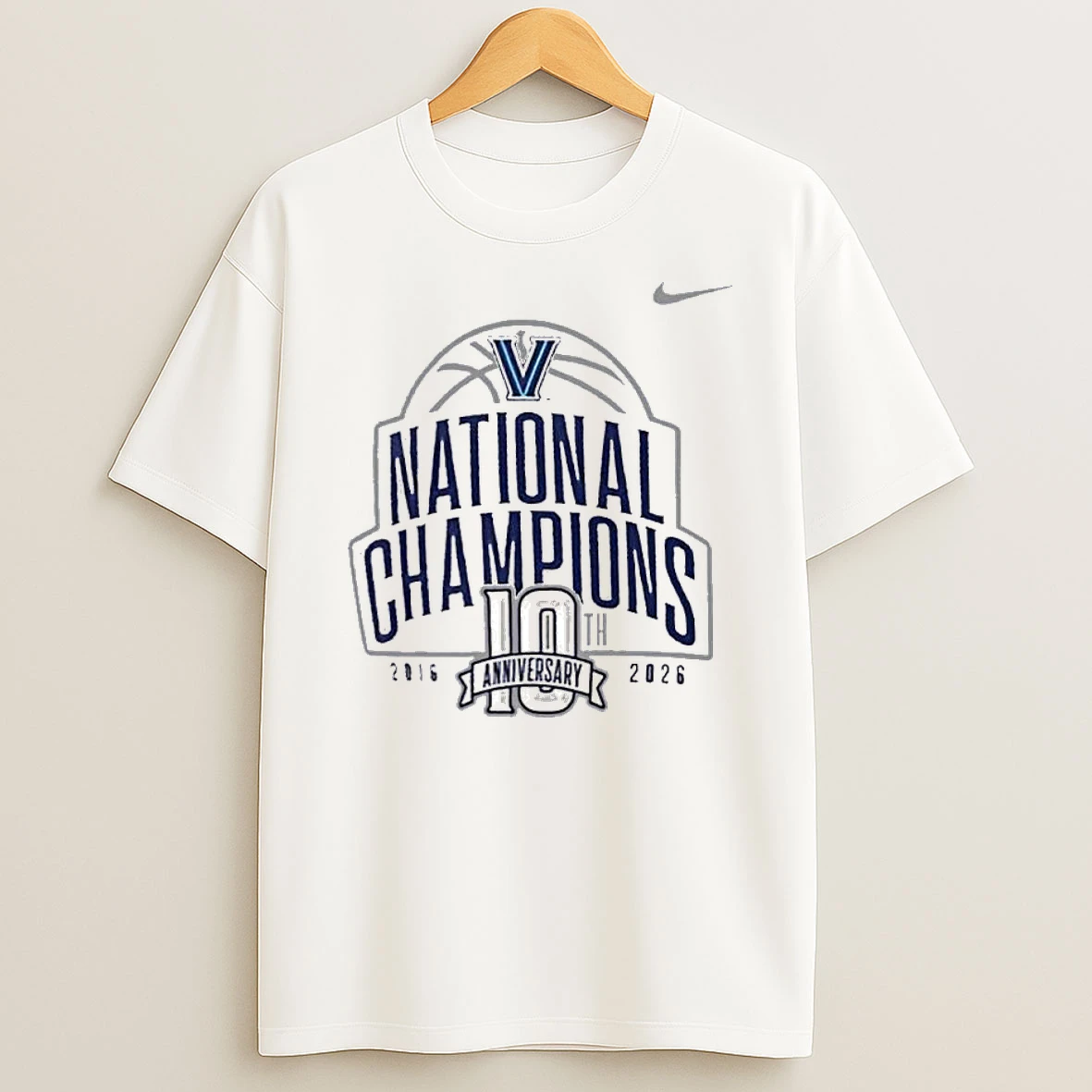 Nike Villanova Wildcats 10th Anniversary Mens Basketball National Championship Shirts