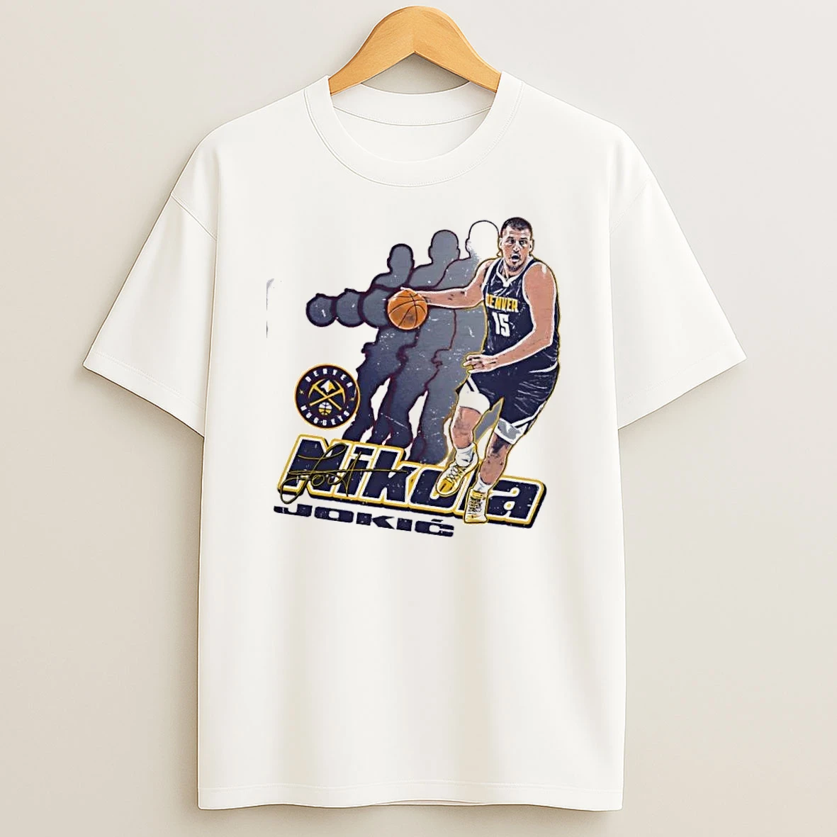 Nikola Jokic 15 Denver Nuggets Retro Signature Shirts