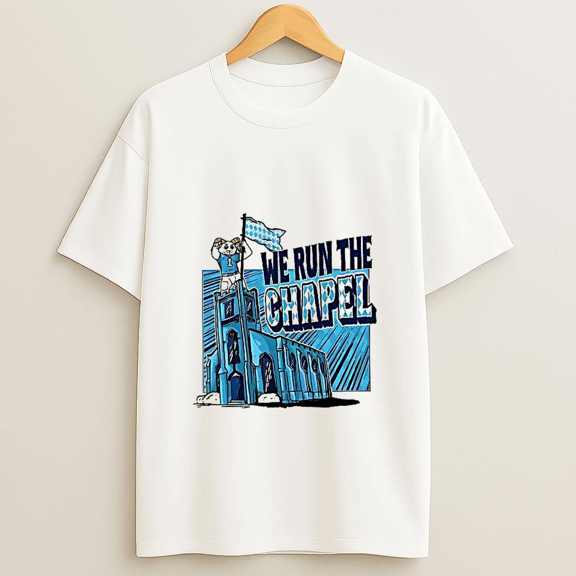 North Carolina Tar Heels We Run The Chapel Woman Shirts