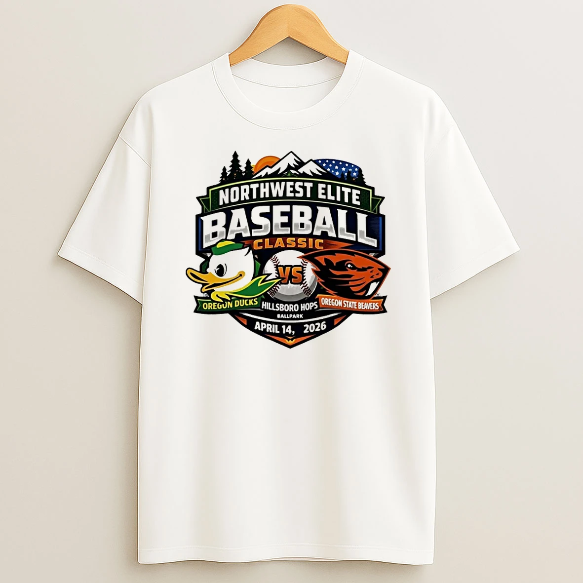 Northwest Elite Baseball Classic Oregon Ducks Vs Oregon State Beavers 2026 Logo Shirts