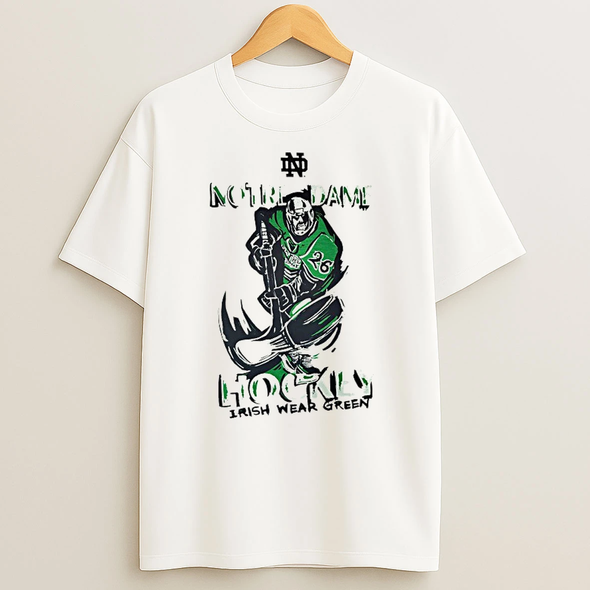 Notre Dame Fighting Irish Hockey Irish Wear Green Shirts