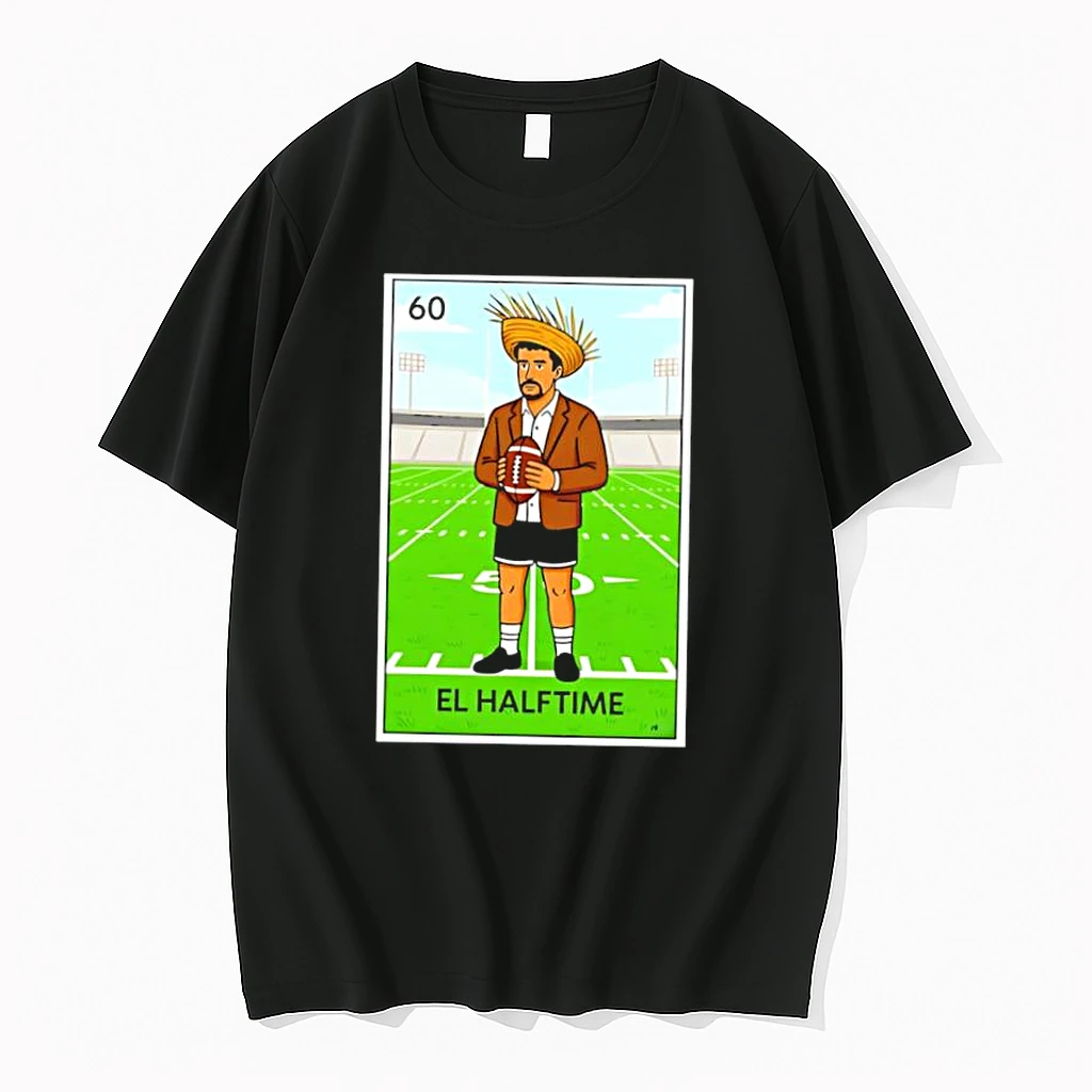 Number 60 El Halftime Loteria Card Style Mexican Footballer Character Shirts