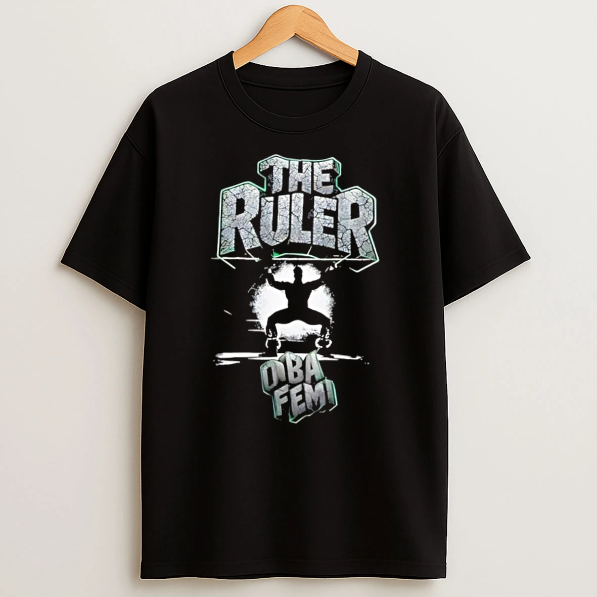 Oba Femi The Ruler Silhouette Stone Texture Logo Shirts