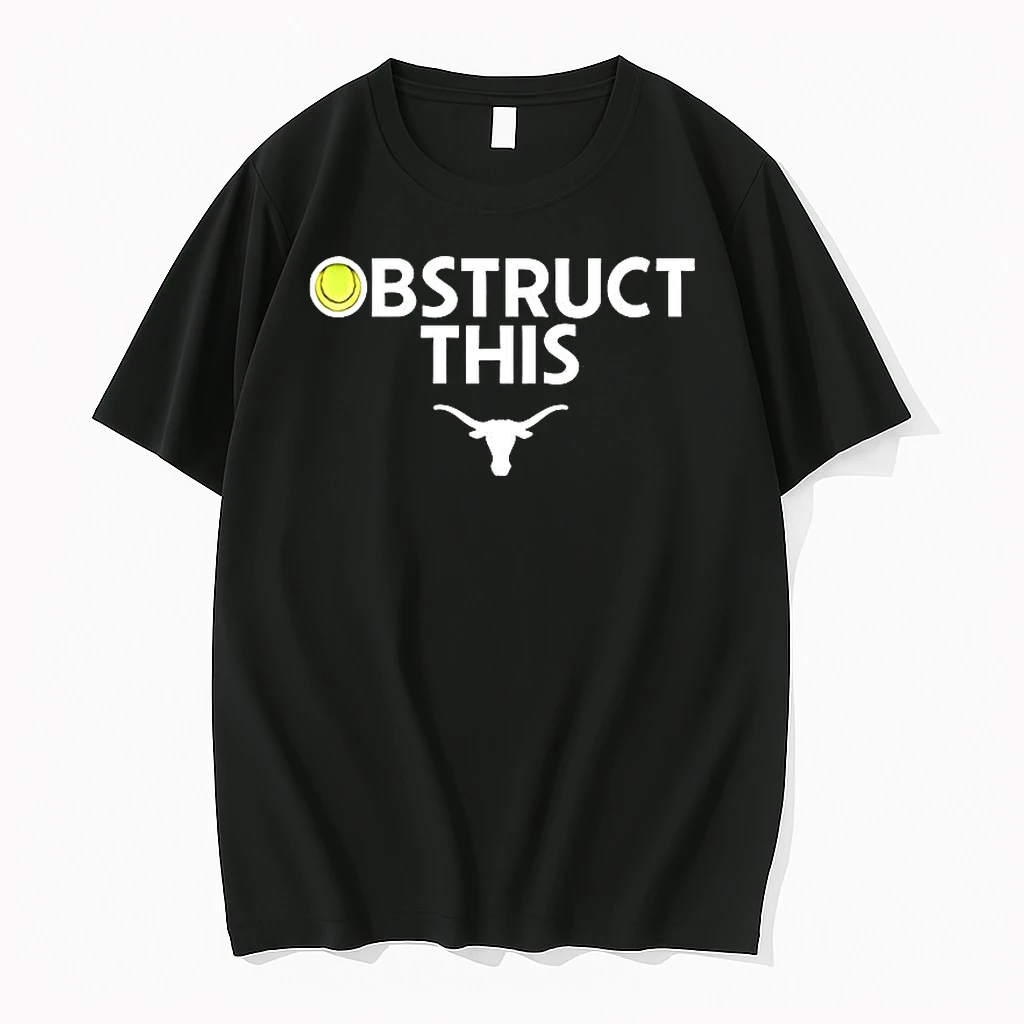 Obstruct This Texas Longhorns Softball Logo Woman Shirts