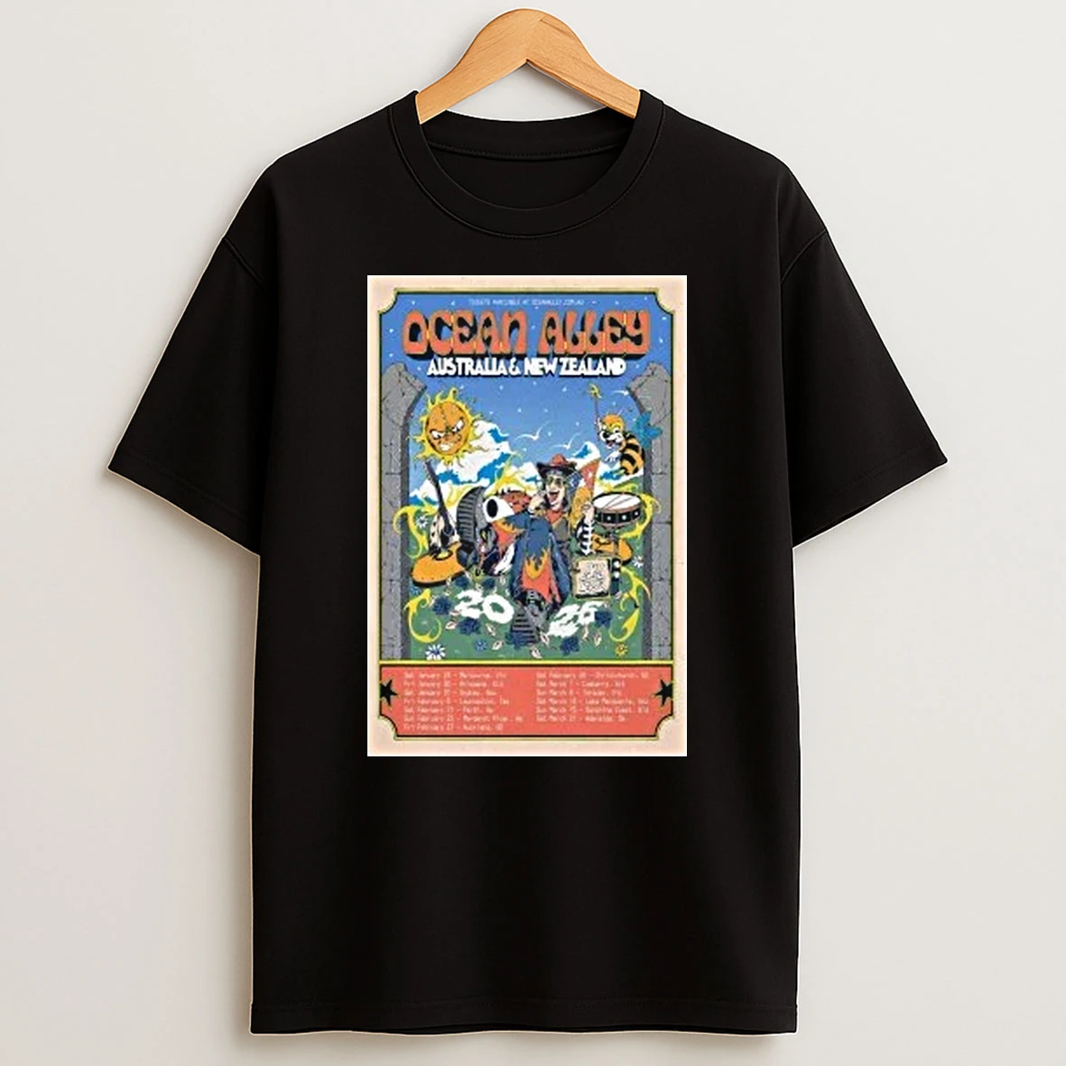 Ocean Alley Australia And New Zealand Tour Jan Mar 2026 Shirts