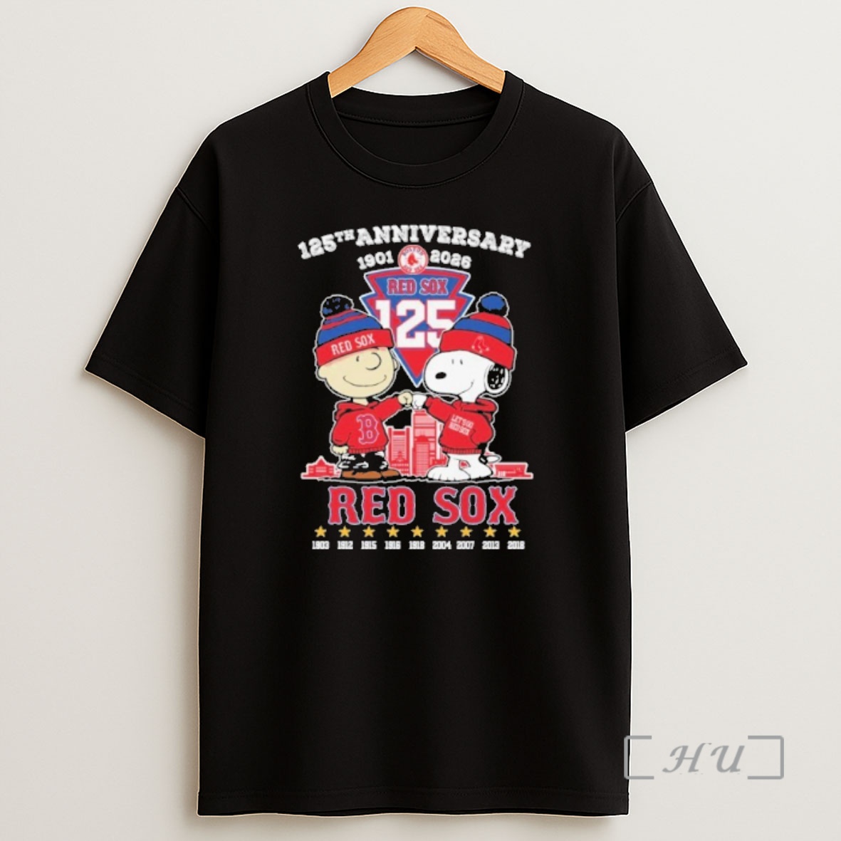 Officials 125th Anniversary 1901 2026 Red Sox Snoopy And Brown City Logo Shirt Sweatshirt Tee