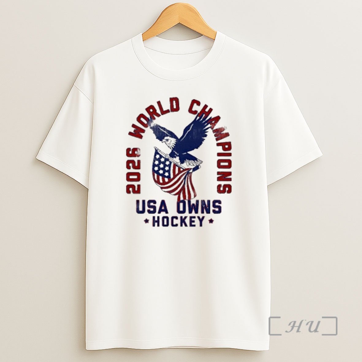 Officials 2026 World Champions Usa Owns Hockey Eagle Shirt Sweatshirt Tee