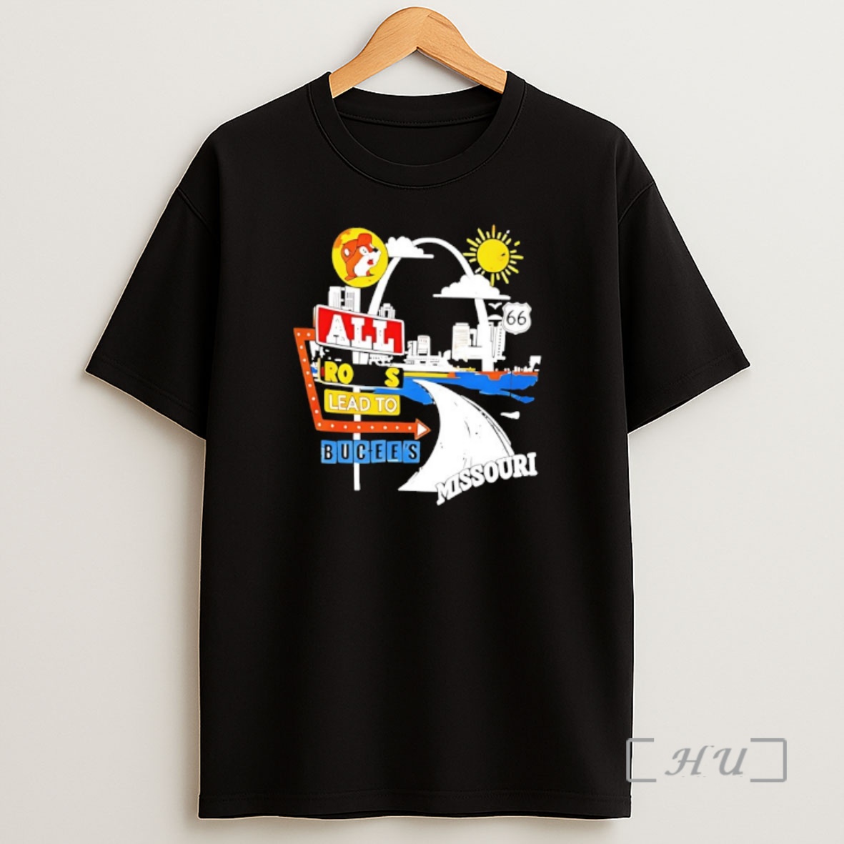 Officials All Roads Lead To Buc Ees Missouri Route 66 Shirt Sweatshirt Tee