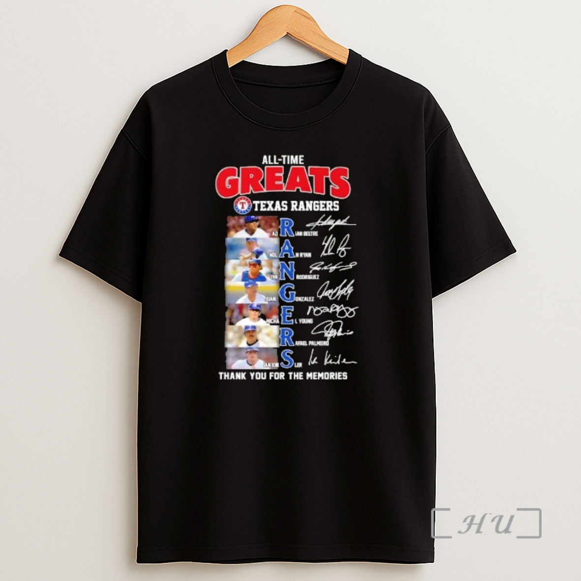 Officials All Time Greats Texas Rangers Players Names Thank You For The Memories Signatures Shirt Sweatshirt Tee