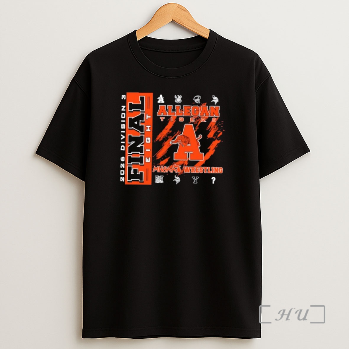 Officials Allegan Tigers 2026 Mhsaa Team Wrestling Final 8 Division 3 Shirt Sweatshirt Tee