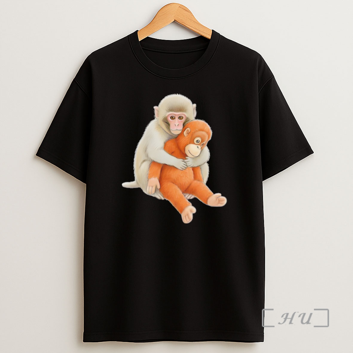 Officials Baby Monkey Punch Hugs A Plushie Shirt Sweatshirt Tee
