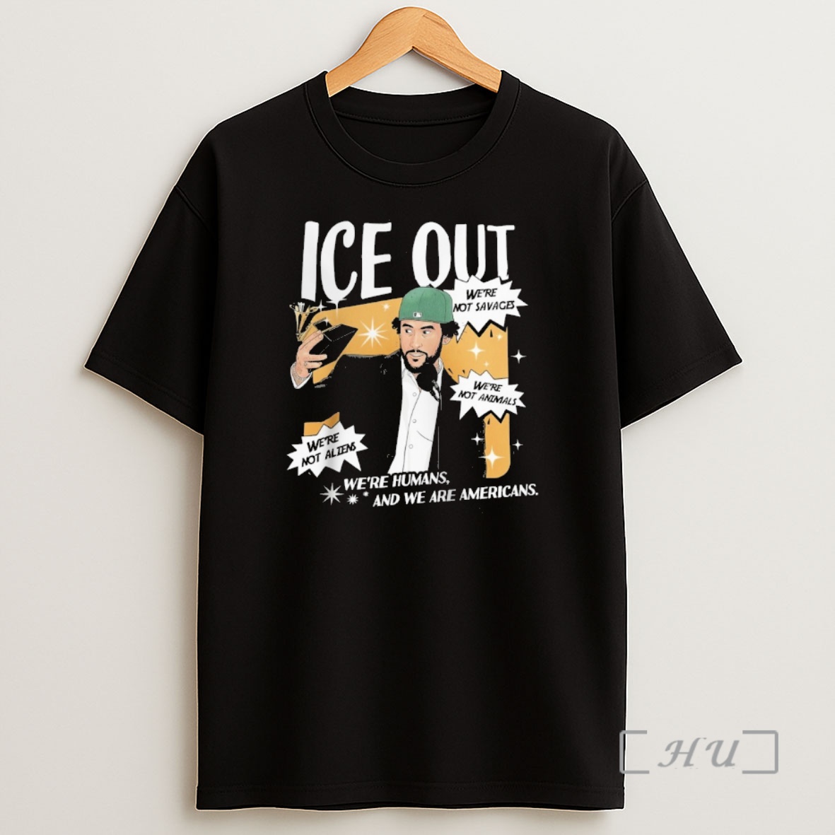 Officials Bad Bunny Ice Out Were Humans And We Are Americans Shirt Sweatshirt Tee