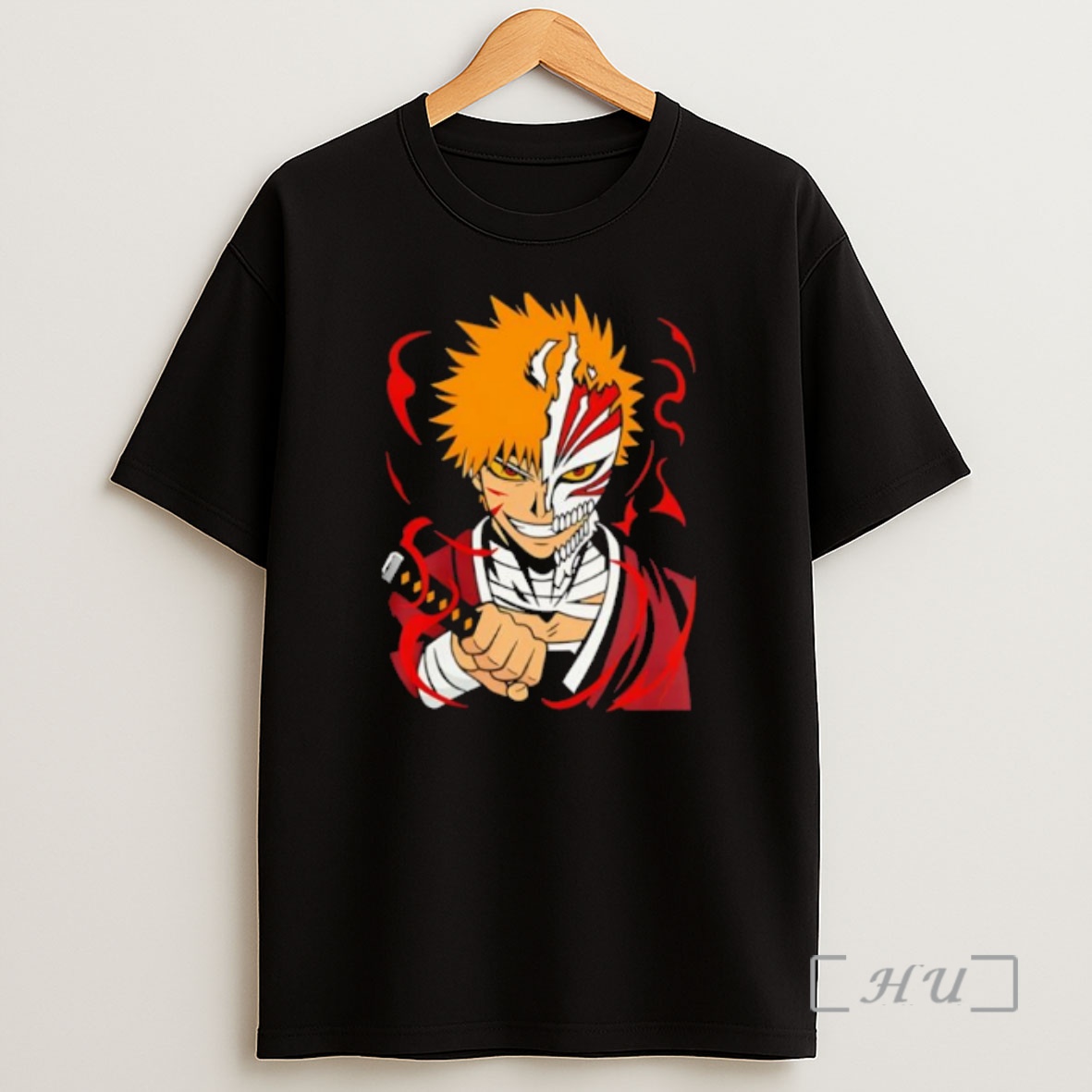 Officials Bleach Anime Ichigo Kurosaki Hollow Mask Sword Manga Shirt Sweatshirt Tee