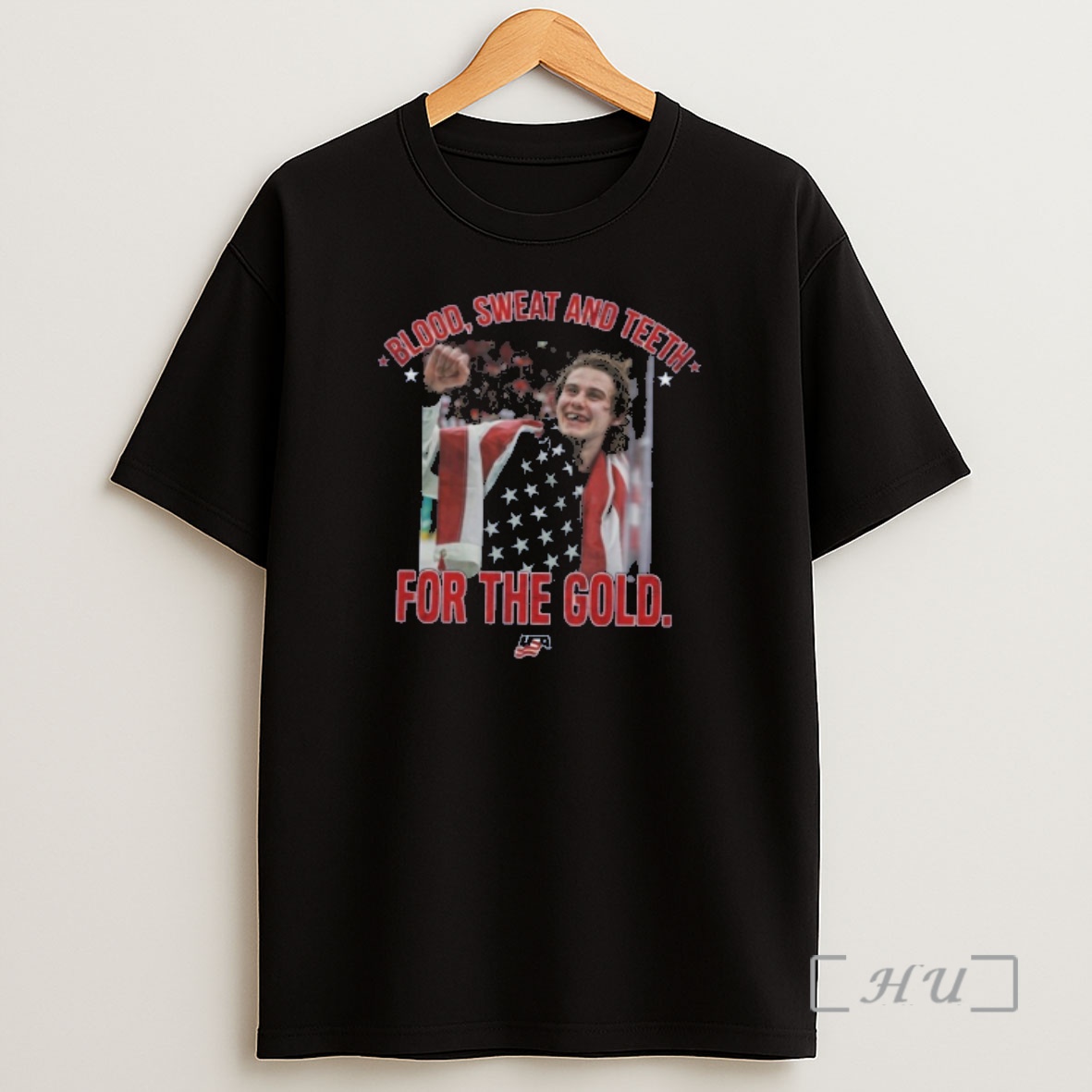 Officials Blood Sweat And Teeth For The Gold Jack Hughes Olympic Golden Goal 1 Shirt Sweatshirt Tee