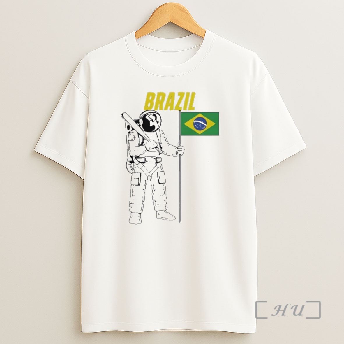 Officials Brazil Astronaut Holding Baseball Bat And Flag Of Brazil Shirt Sweatshirt Tee
