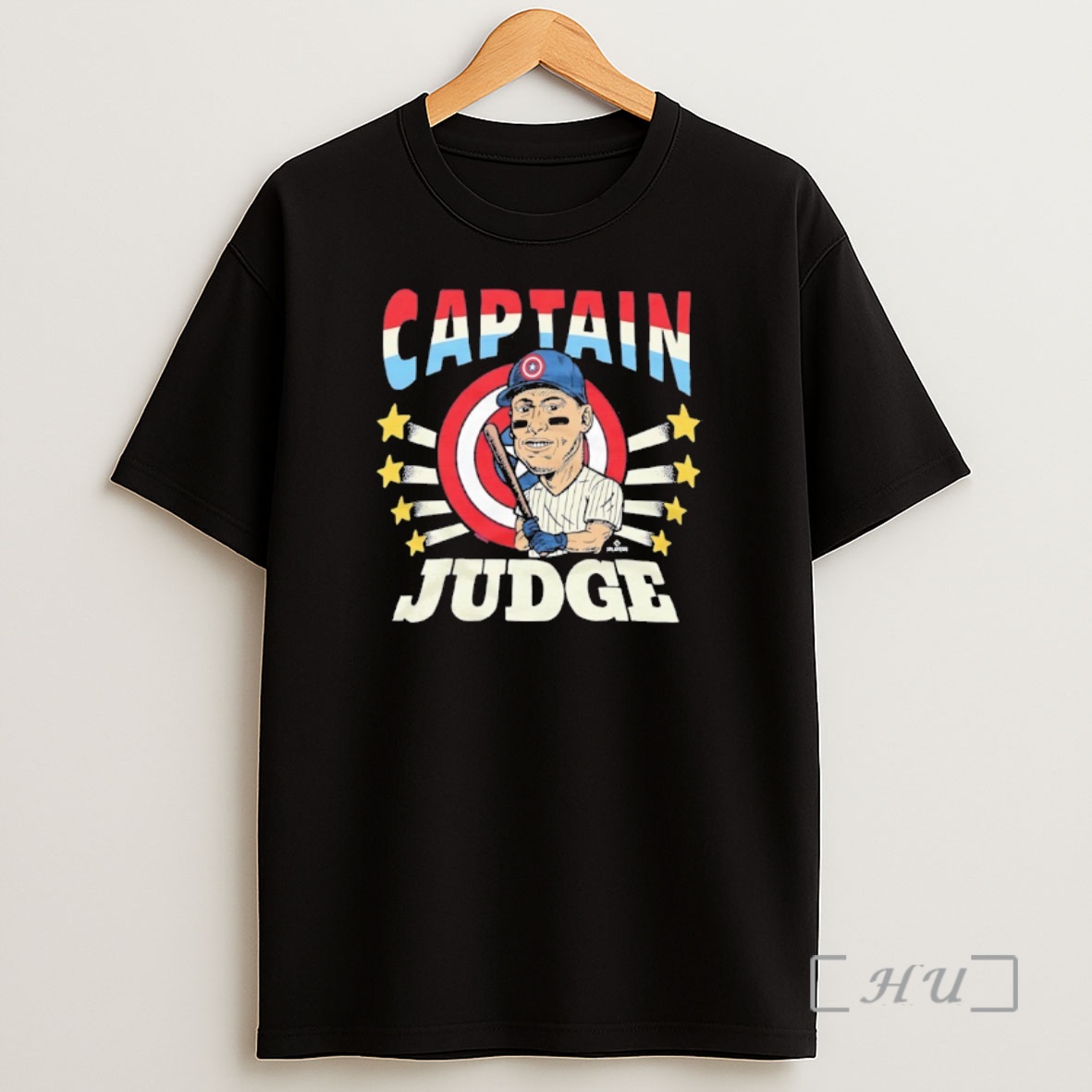 Officials Captain America X Aaron Judge Player Caricature Shirt Sweatshirt Tee
